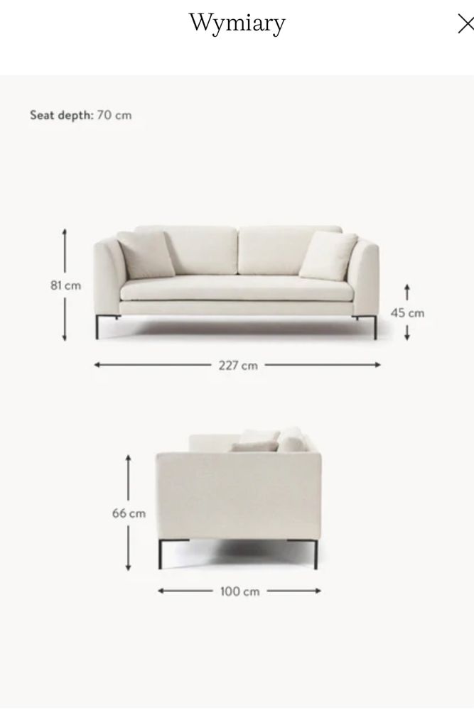 Sofa / Kanapa 3-os Westwing Emma