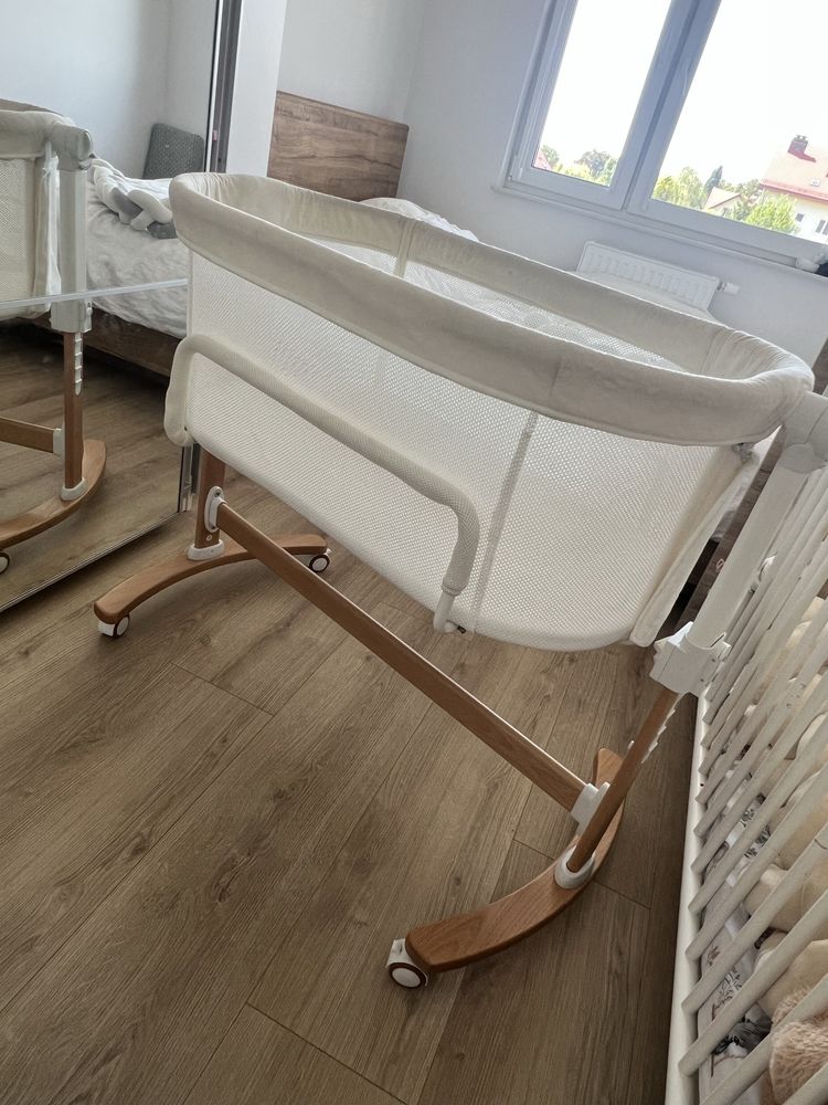 Regulowane łóżeczko dziecięce PETITE&MARS z funkcją kołyski Glory 2w1