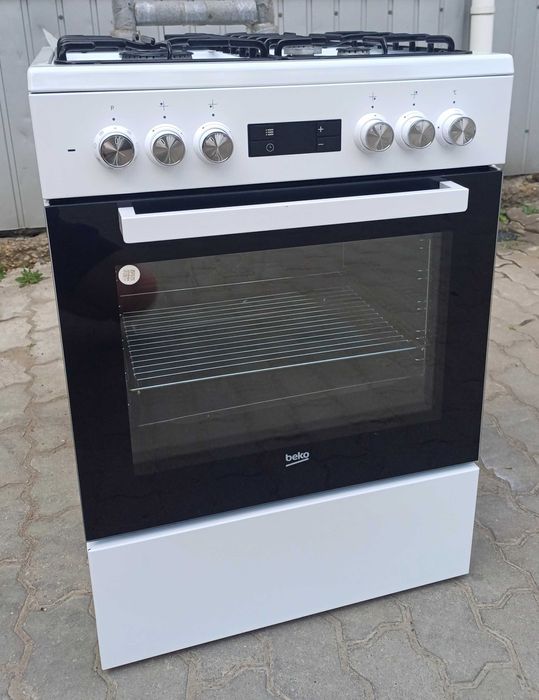 Комбінована газова плита 60 см Беко Beko FSM 62320 DWS біла 2023 рік