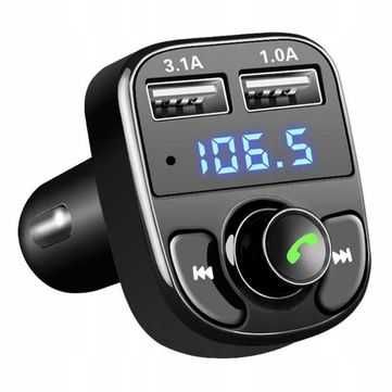 Transmiter Bluetooth FM MP3 SD Ładowarka 2xUSB