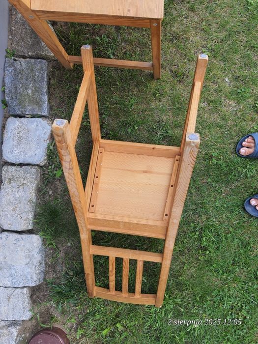 3 krzesla drewniane ikea stefan