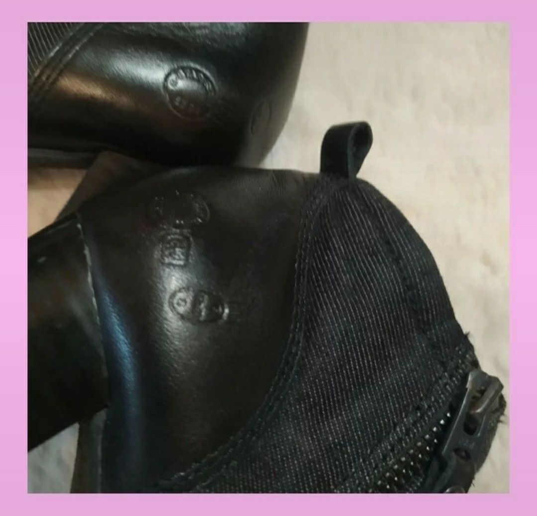Botki G-Star RAW skórzane buty na obcasie skóra naturalna 37