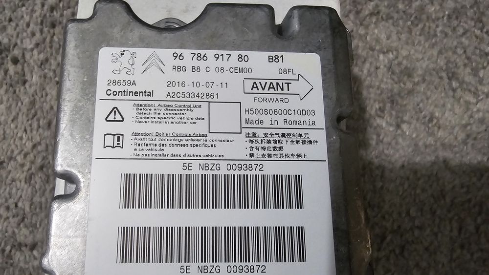Centralina Airbag citroen/Peugeot