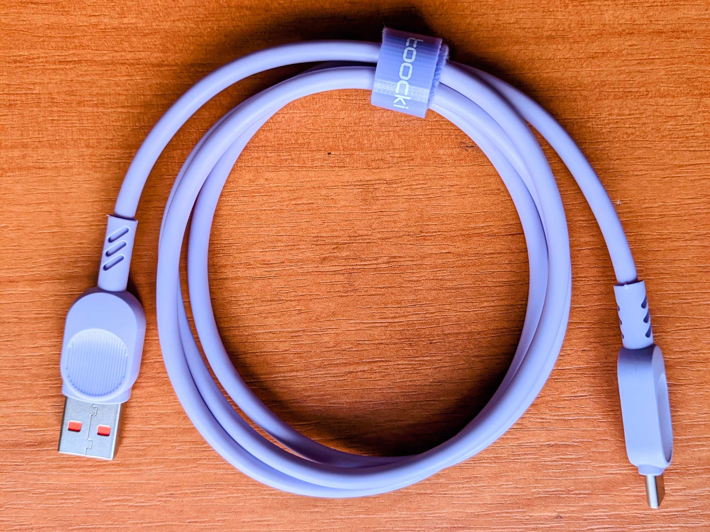 Кабель Toocki USB Type-C 100Вт 7А 1м Фіолетовий для ноутбука телефона