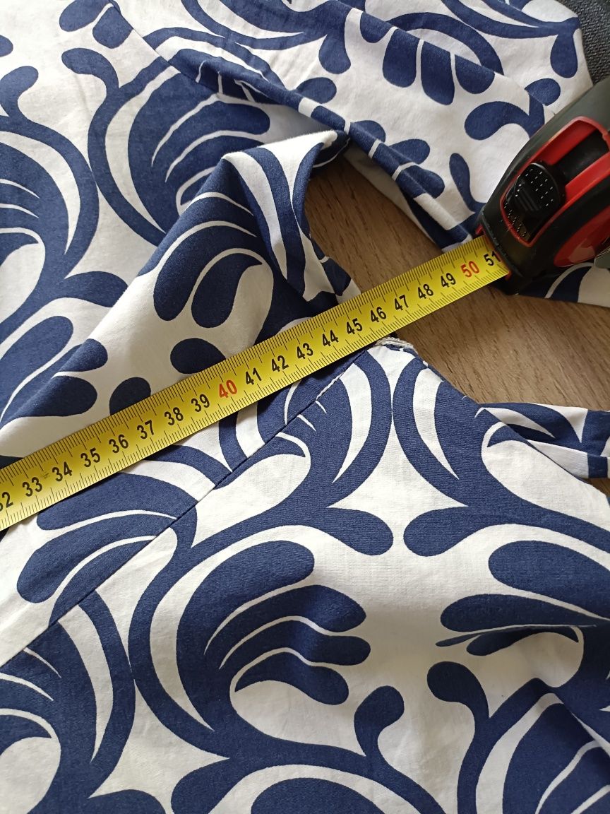 Sukienka koszulowa z falbanką wzór Boho r. XL Zara