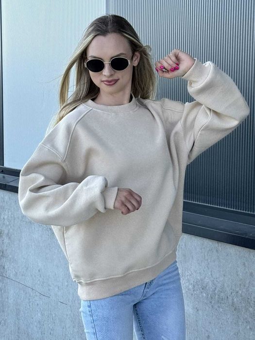 Bluza damska Basics beżowa ocieplana r.XL wysyłka24h