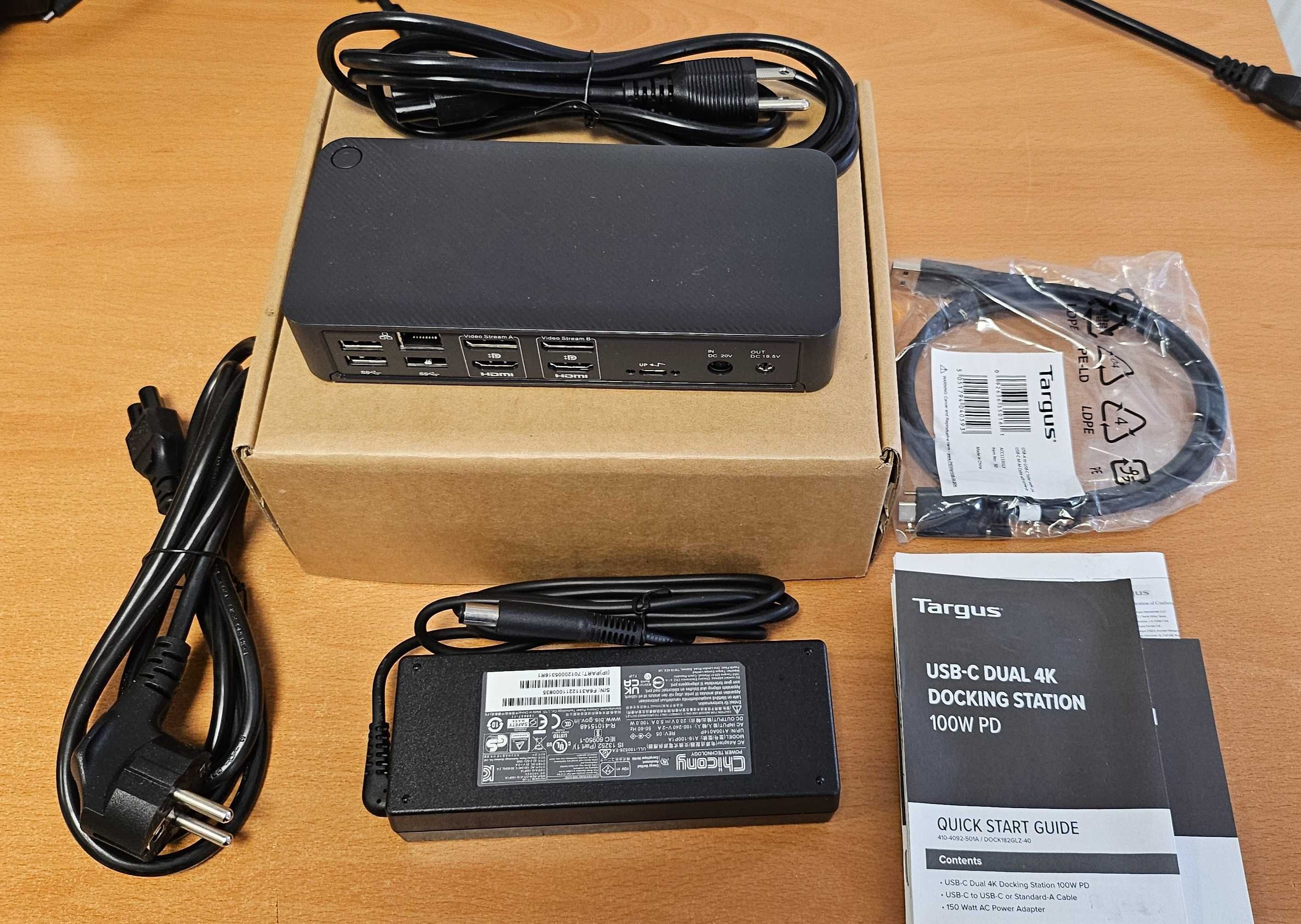 Stacja dokująca USB-C Targus DOCK182GLZ-40 100W Nowa otwarta