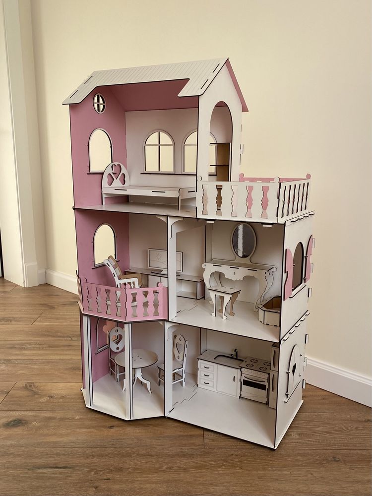 Будиночок для барбі 119см з меблями, ляльковий будинок, barbie