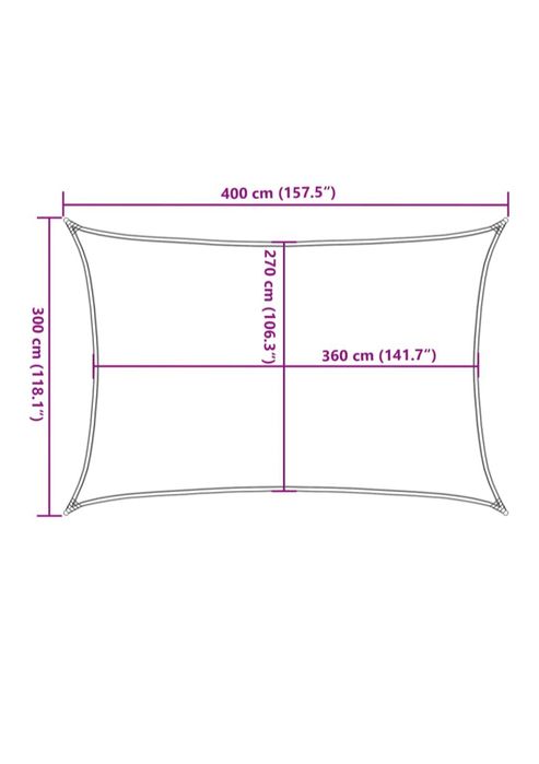 Żagiel przeciwsłoneczny 3x4 m antracytowy
Żagiel przeciwsłoneczny, 160