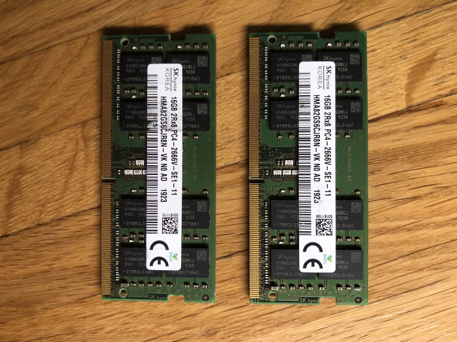 Нова ПАРНА DDR4 32Гб (16+16GB) Hynix HMA82GS6CJR8N VK PC4-2666V КОРЕЯ