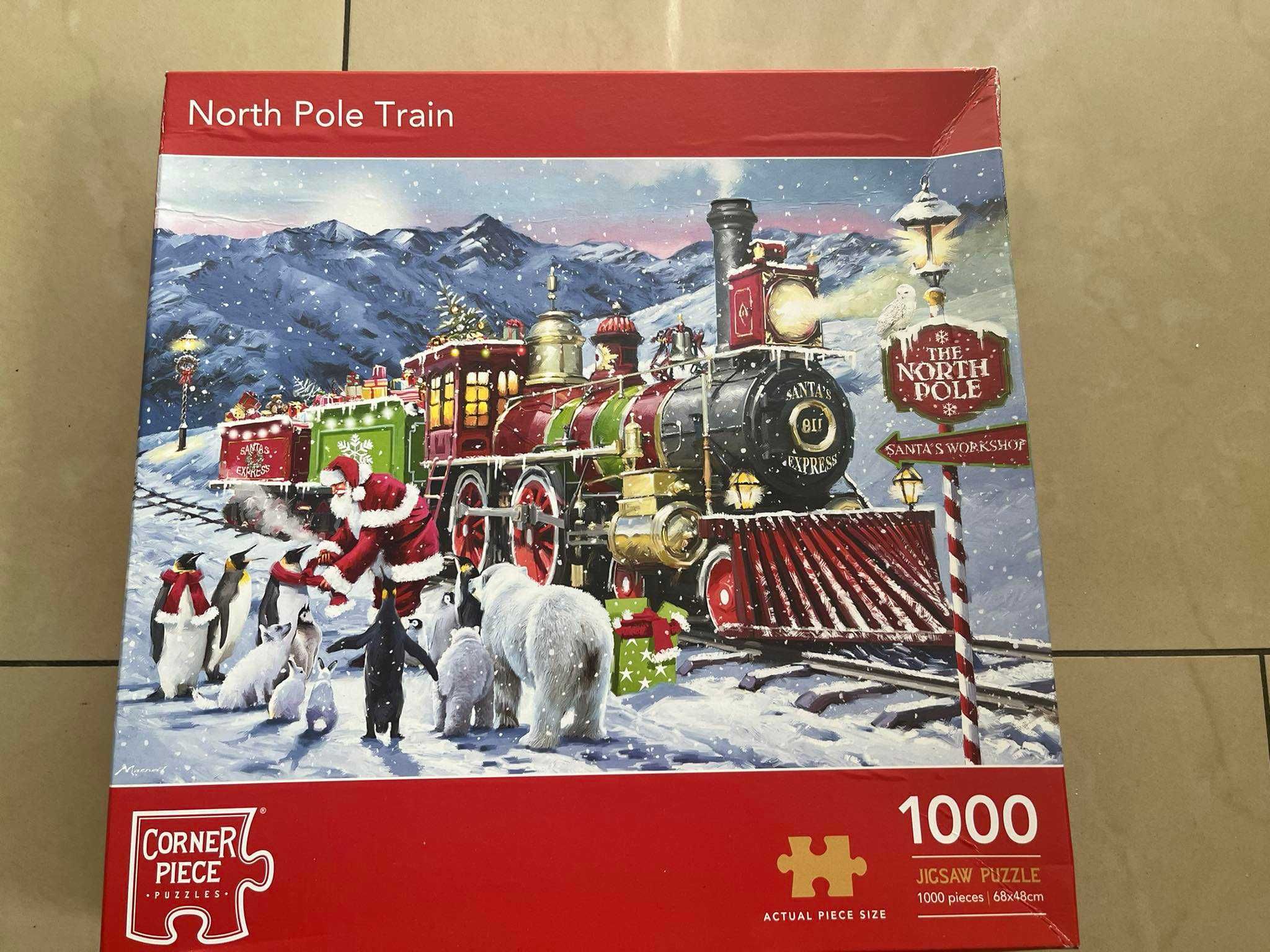Puzzle Corner Piece North Pole Train pociąg 1000