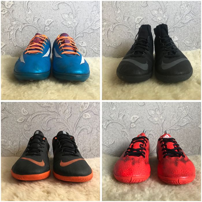 Як нові, оригінальні сороконіжки Adidas та Nike футзалки 42,5 42 41