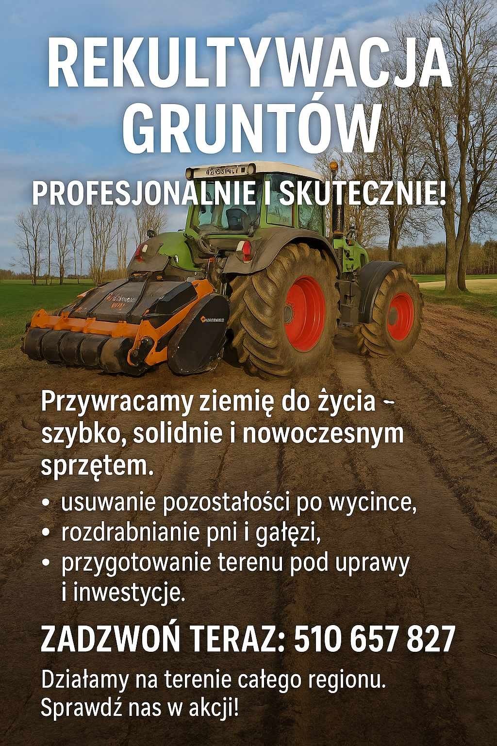 Mulczer, rekultywacja gruntów