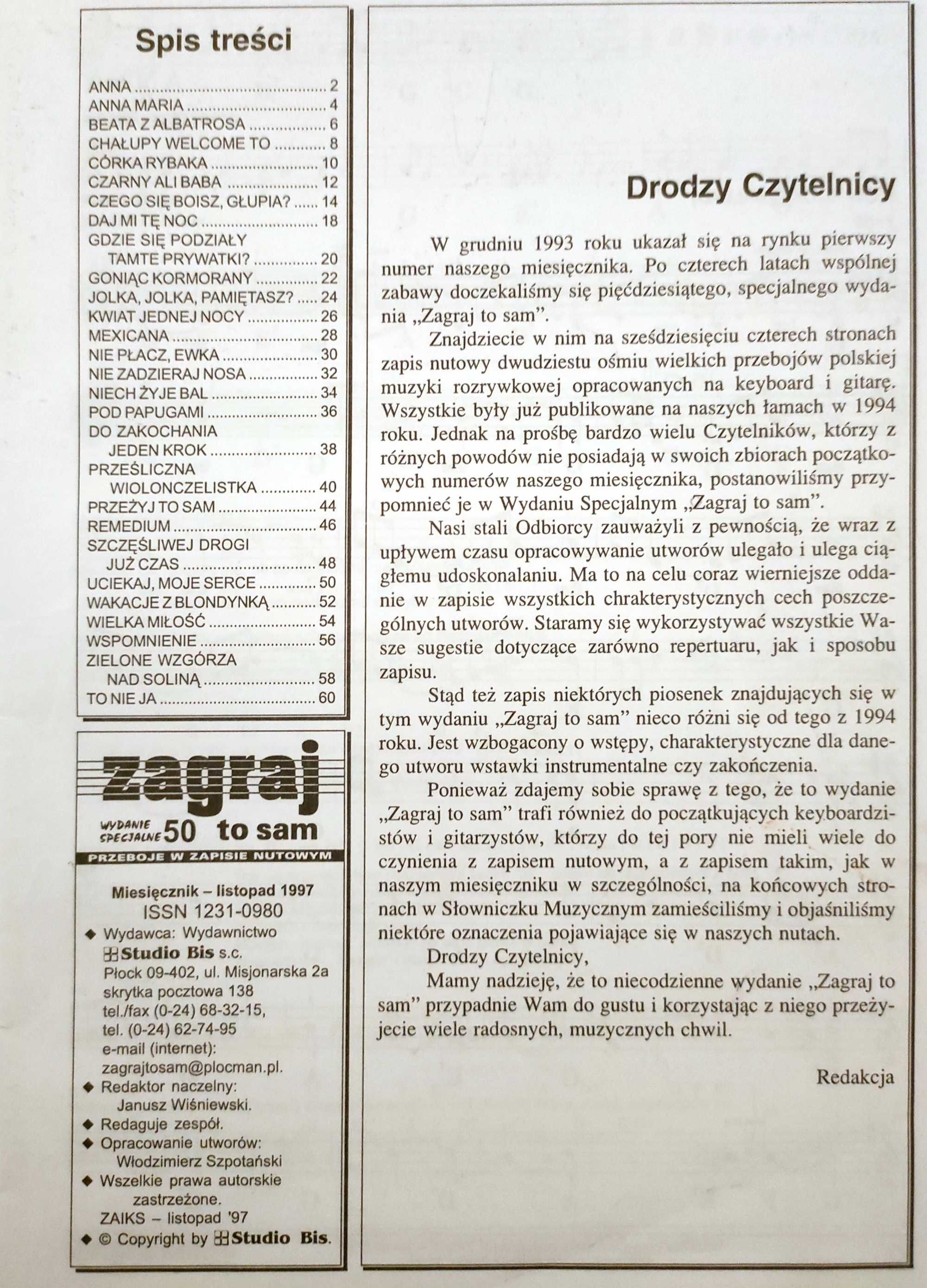 Nuty, śpiewnik - Zagraj to sam - Wydanie specjalne