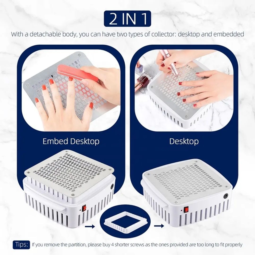 Aspirador pó unhas -SD-96 V+Trys high power turbo nail dust collect 13