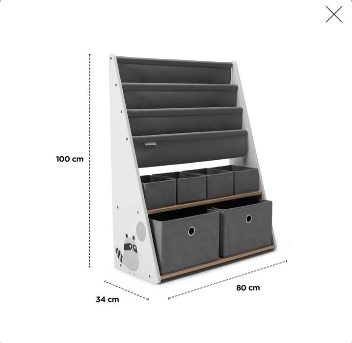 Szafka regał na książki i zabawki