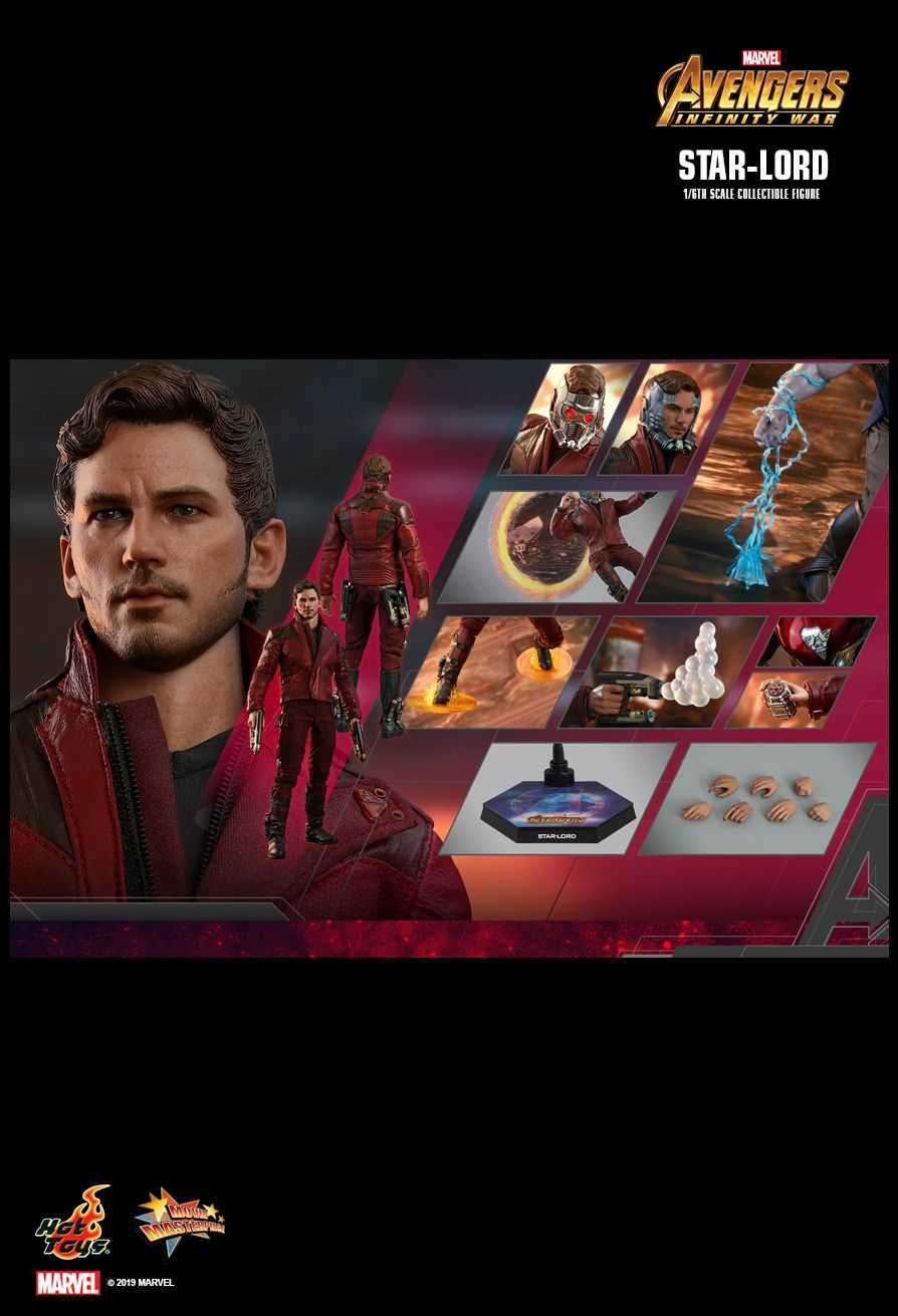 Hot Toys Avengers: Infinity War Star-Lord 1/6 Collectible Figure.