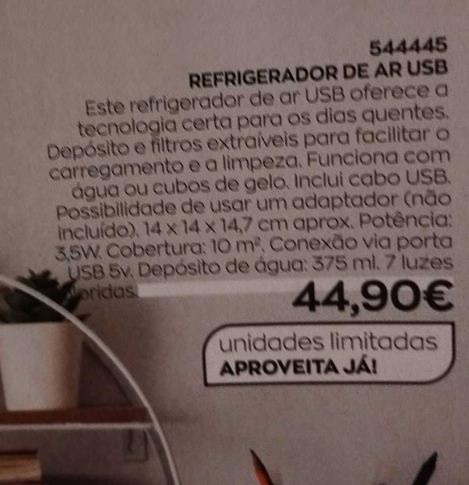 Refrigerador de ar USB