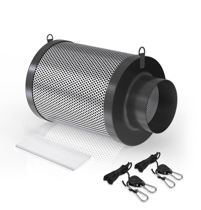 Aygrochy Filtr węglowy śr 100 mm/dł.300mm 365m3/h Pochłania Zapachy za