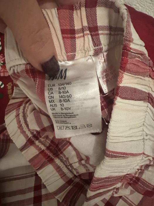 Pizama swieteczna dla dzieczynki rozmiar 134/140- jak nowa