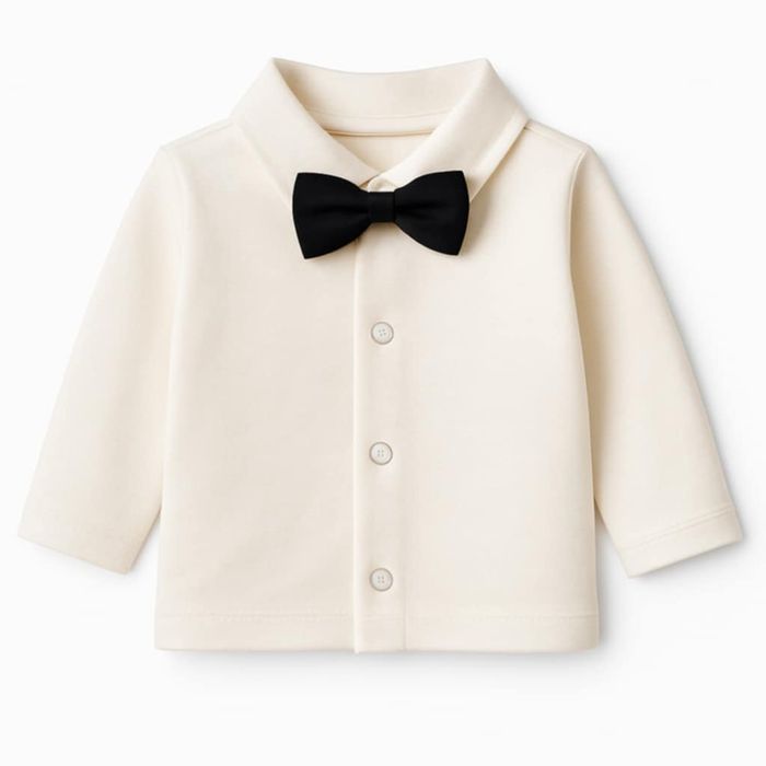 Elegancki miękki garniturek dla chłopca chrzest uroczystości r.92