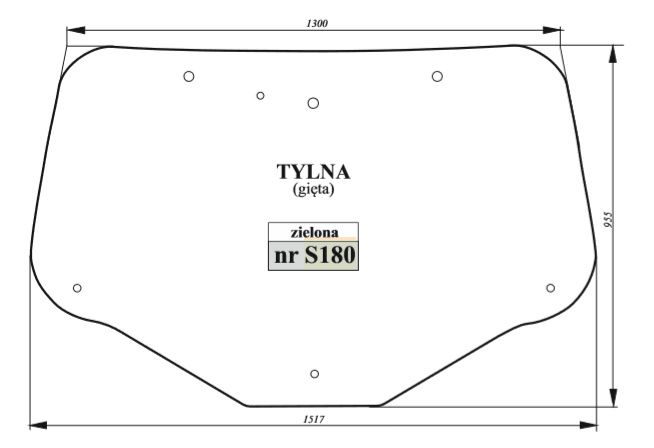 Szyba klapy tylnej pasuje do New Holland TS/Case MAXXUM MXU PUMA