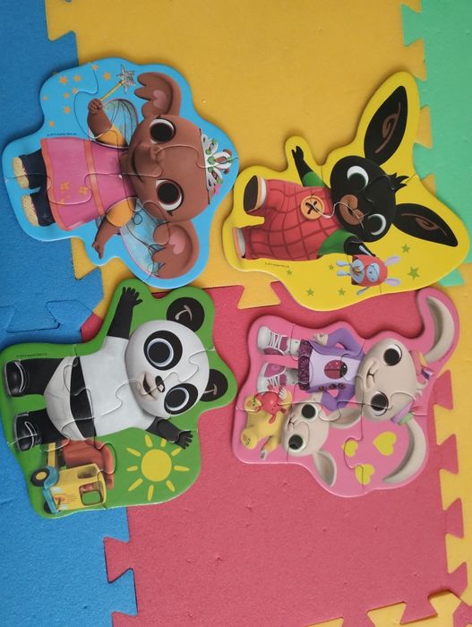 Puzzle 6 sztuk + zagadki smoka obiboka