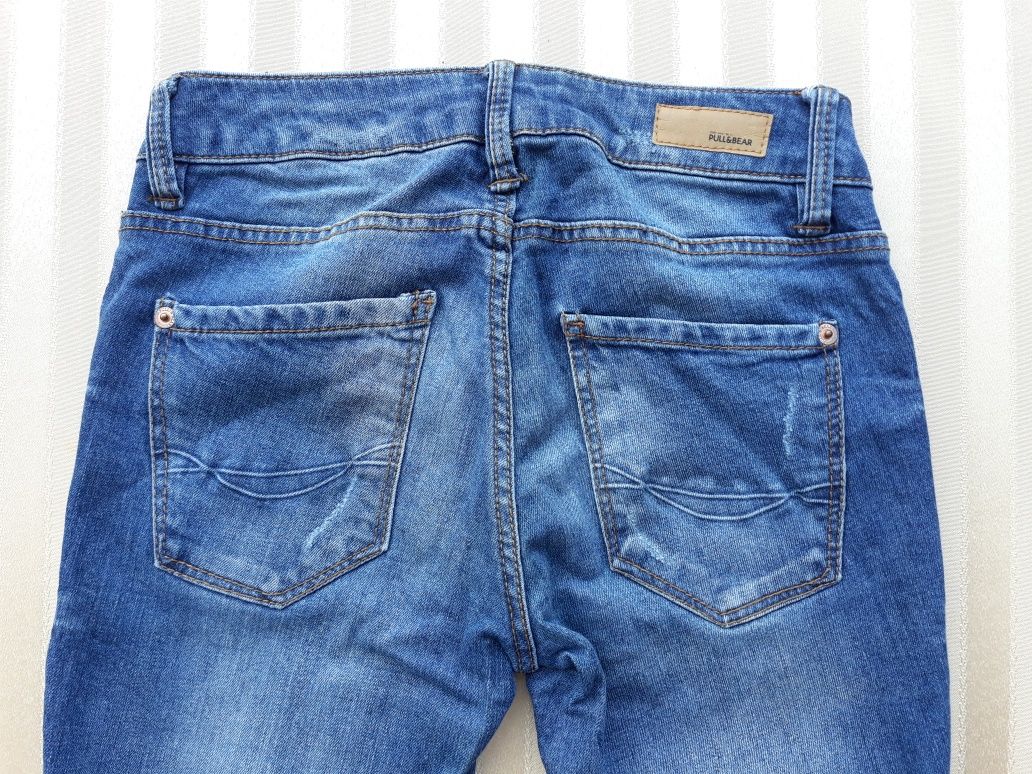 3 sztuki x spodnie dżinsowe długie dopasowane r. 34 XS jeans