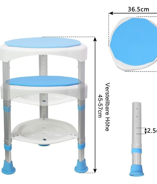 Круглий стілець для душу з обертовим сидінням Antar