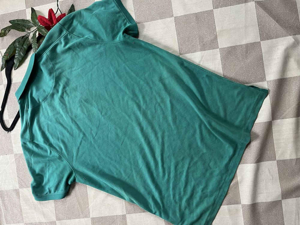 Nike koszulka polo zielona z logo XL bawełniana luksusowa cotton