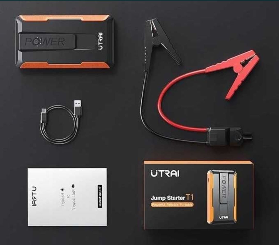 Rozrusznik samochodowy Power Bank 1400A Jump Starter 12V LED SOS USB