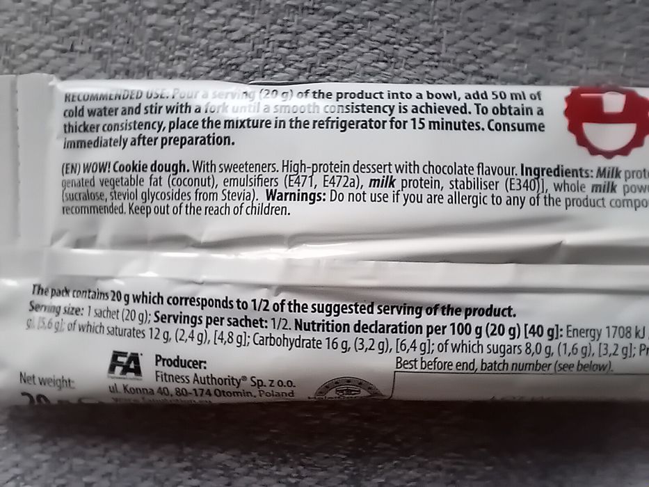 Białkowy deser 11 saszetek po 20 g