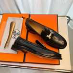 Hermes Sapatos Novos Homem Pele Preto