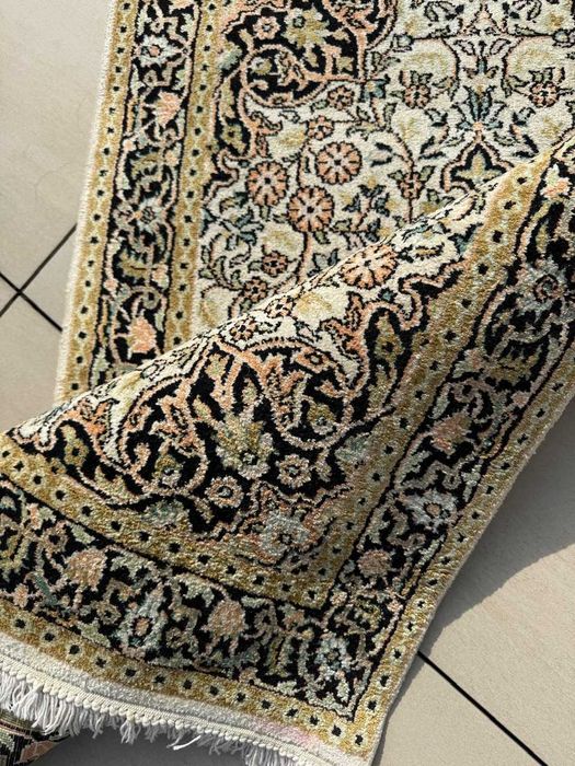 Jedwabny r.tkany dywan perski GHOUM / GHOM 130x76 galeria 7 tyś