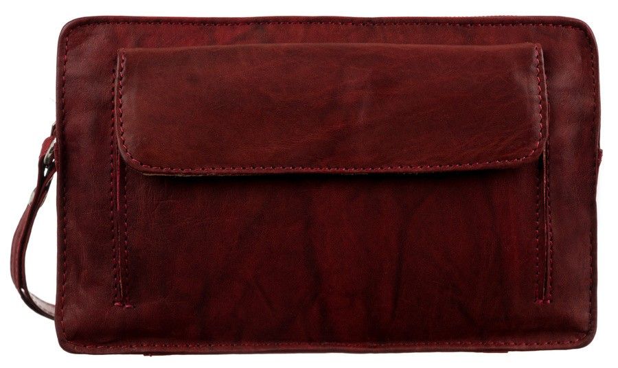 skórzana saszetka męska z paskiem na nadgarstek