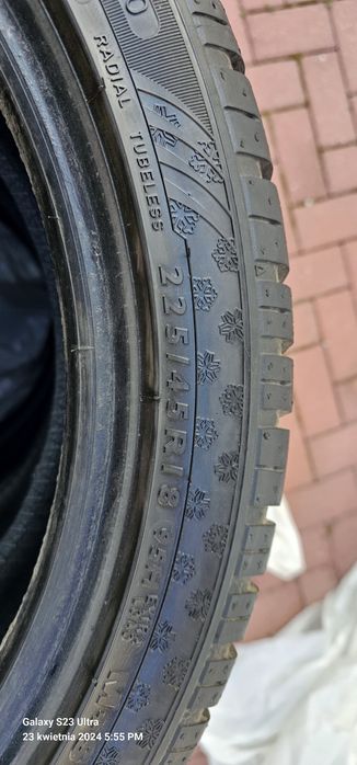UŻYWANE opony zimowe po jednym sezonie. 18"