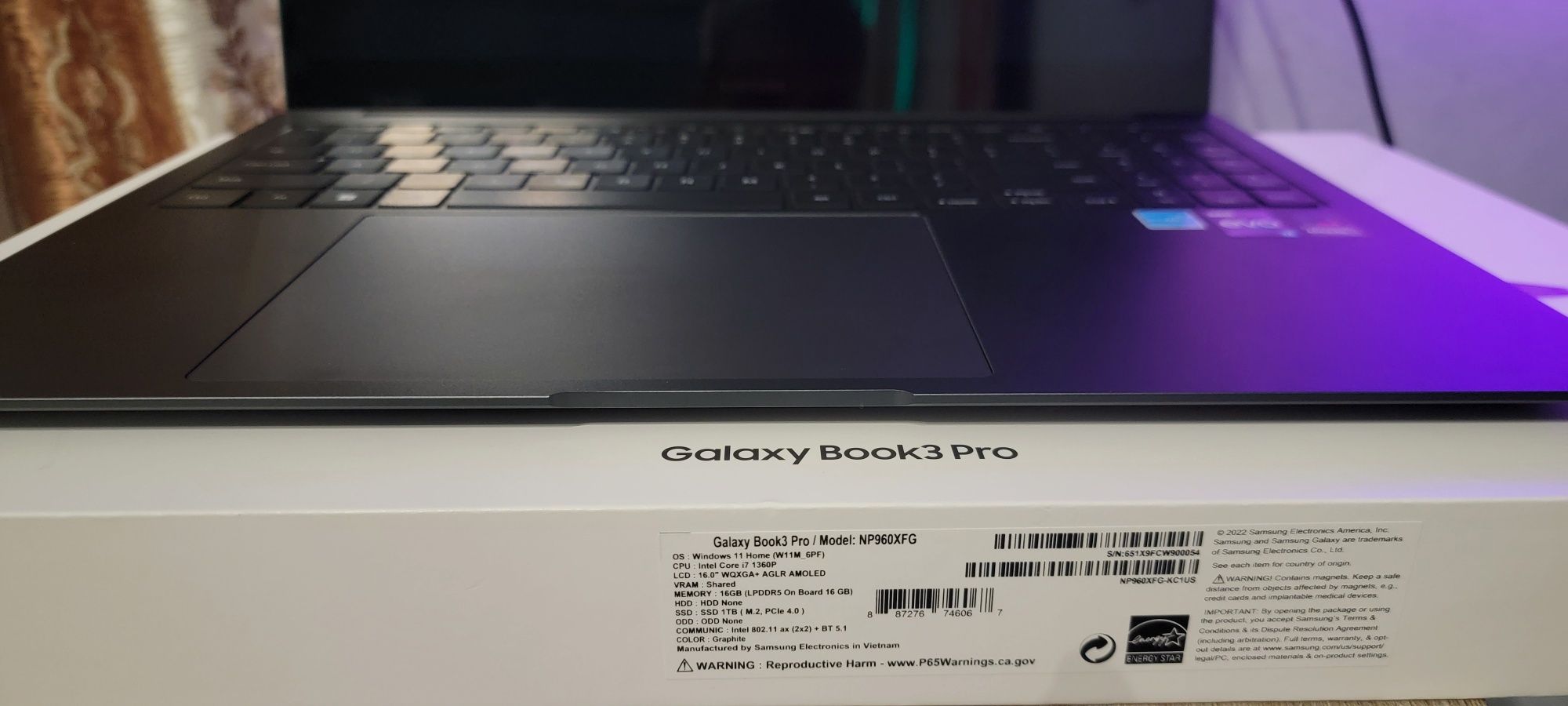 Samsung galaxy book 3 pro 1TB