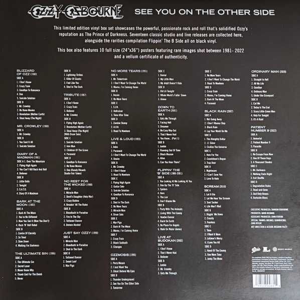 OZZY OSBOURNE – See You On The Other Side (Box Set, 27LP)
