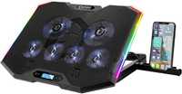 Cooler/Suporte portátil gaming 6 ventoinhas, leds RGB, como novo