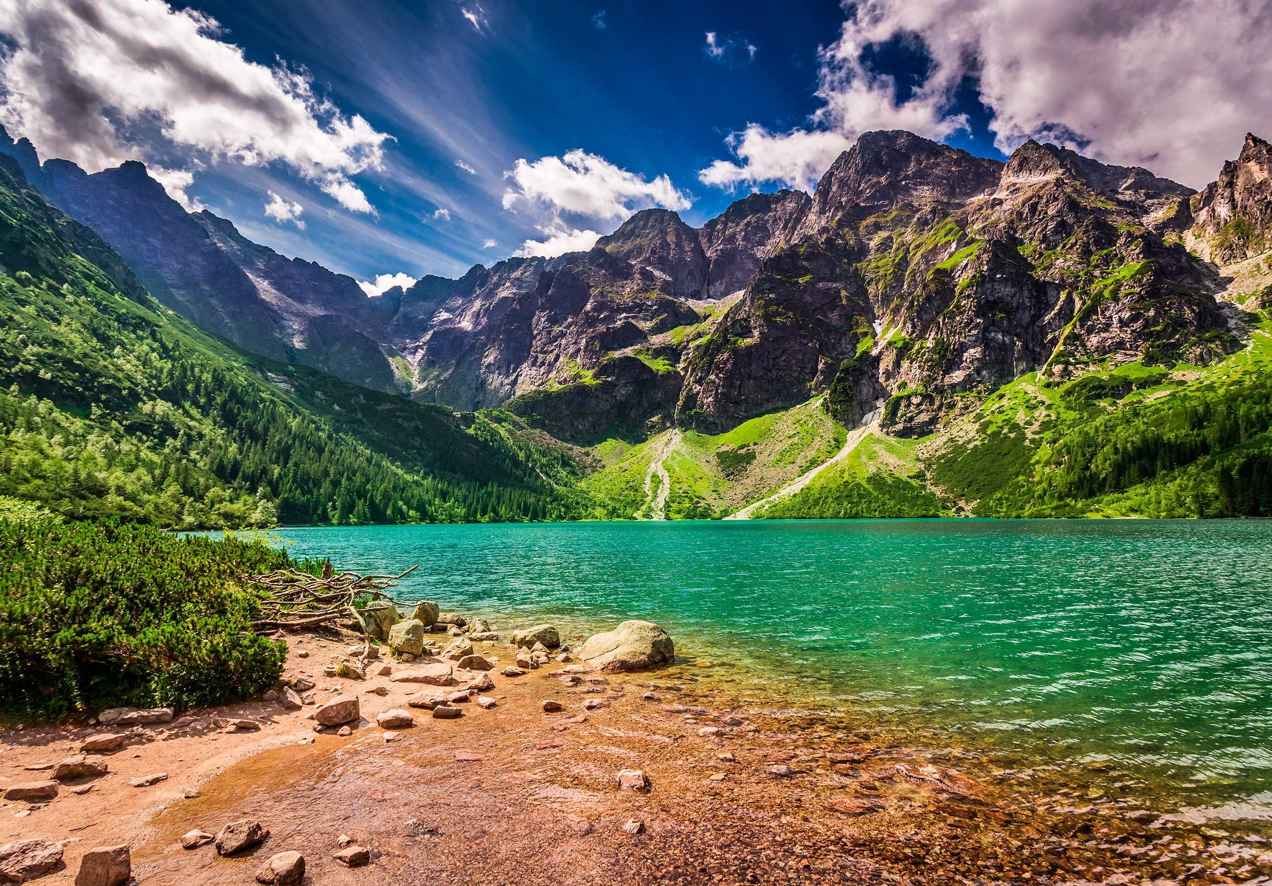 Fototapeta Góry Widok Natura Woda Wakacje 3D Na Twój Rozmiar + KLEJ