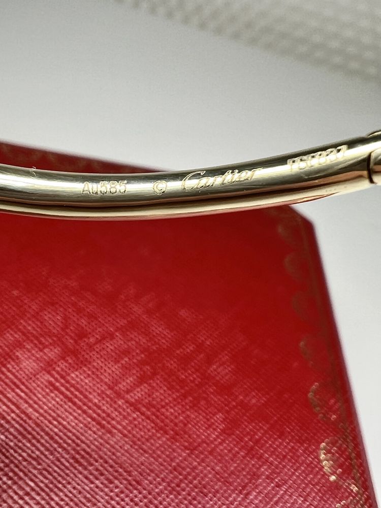 Золотой браслет гвоздь в стиле Cartier JUSTE UN CLOU