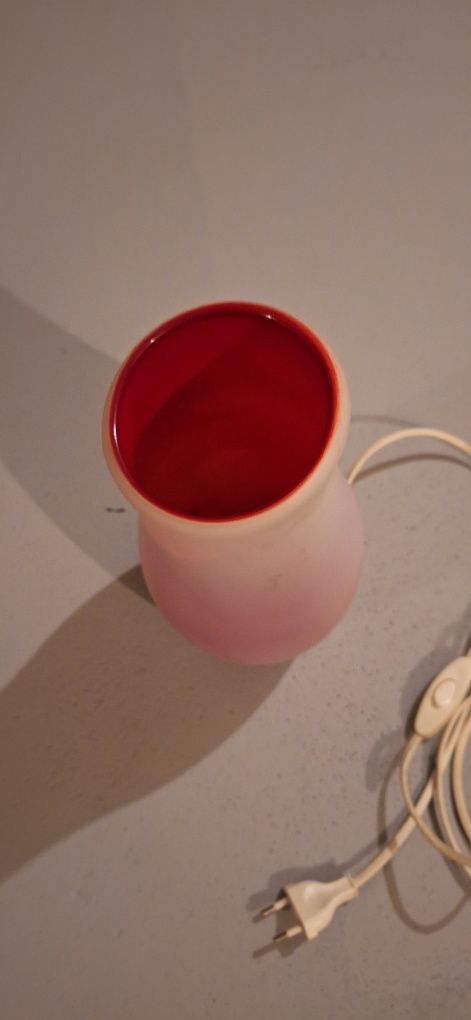 Lampka Ikea MYLONIT Vintage biało-czerwona