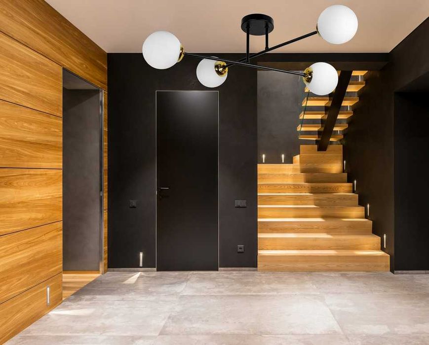 LAMPA sufitowa wisząca 4 Kule GOLD Szklana