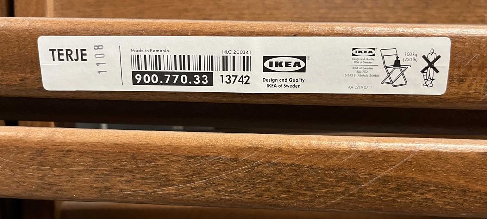 Drewniane Krzesła IKEA "TERJE" (od 1 do 5 sztuk)