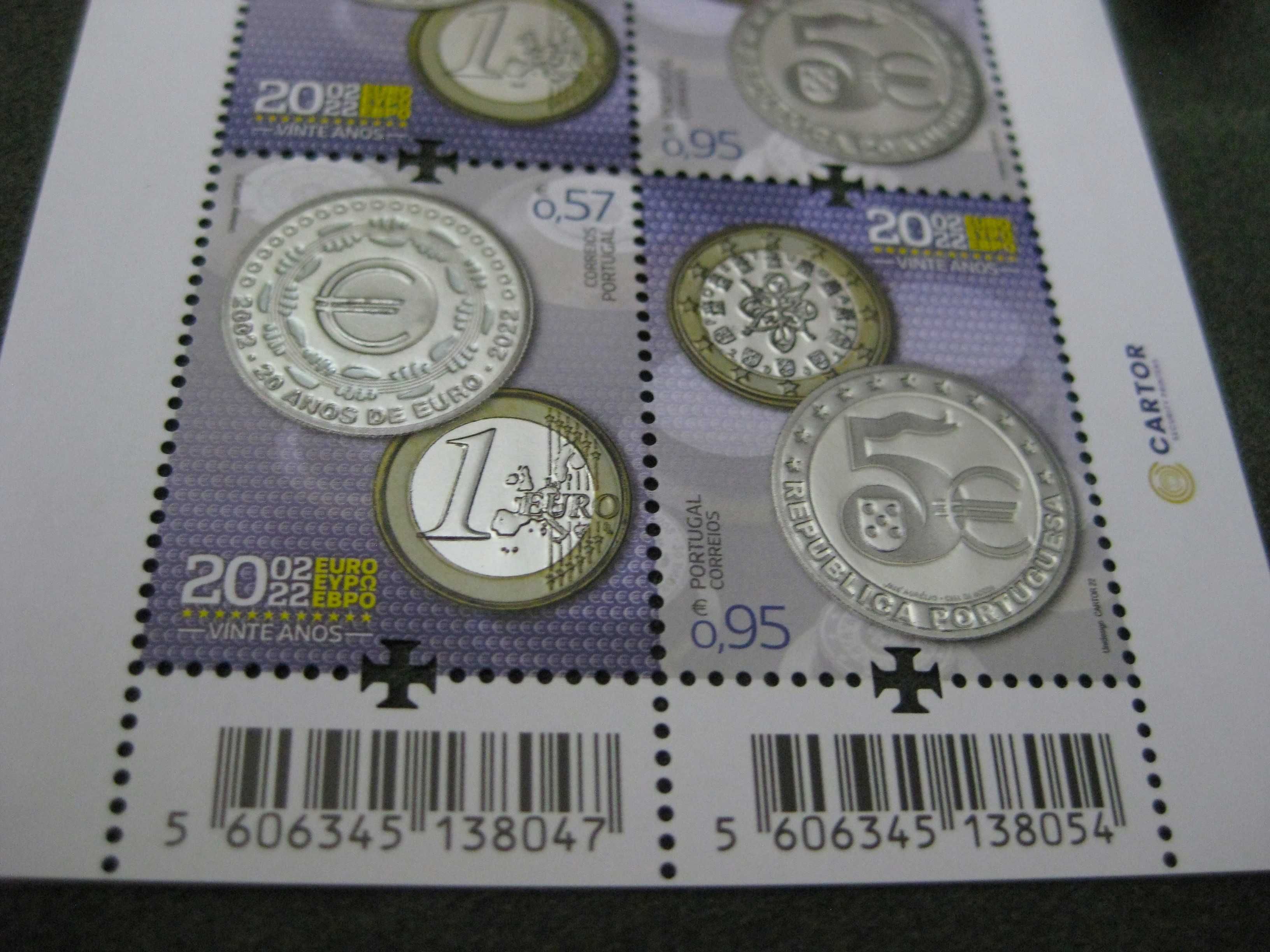 2022 – Folha miniatura nº 111 – 20 anos do EURO (Moeda)