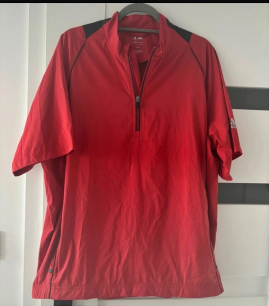 Adidas wiatrówka męska czerwony golf Climaproof