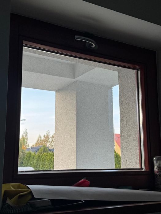 Okna drewniane mahoniowe