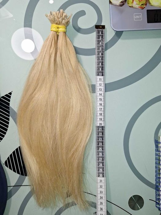 Волосся натуральне Блонд для нарощування або загущування