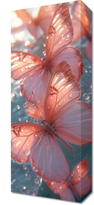 Obraz 20x50cm Świetliste Motyle