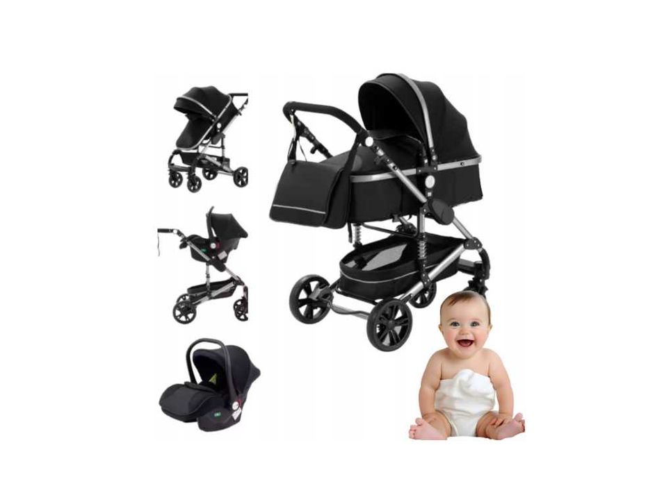 Wózek 3w1 Gondola Spacerówka Fotelik + Gratisy